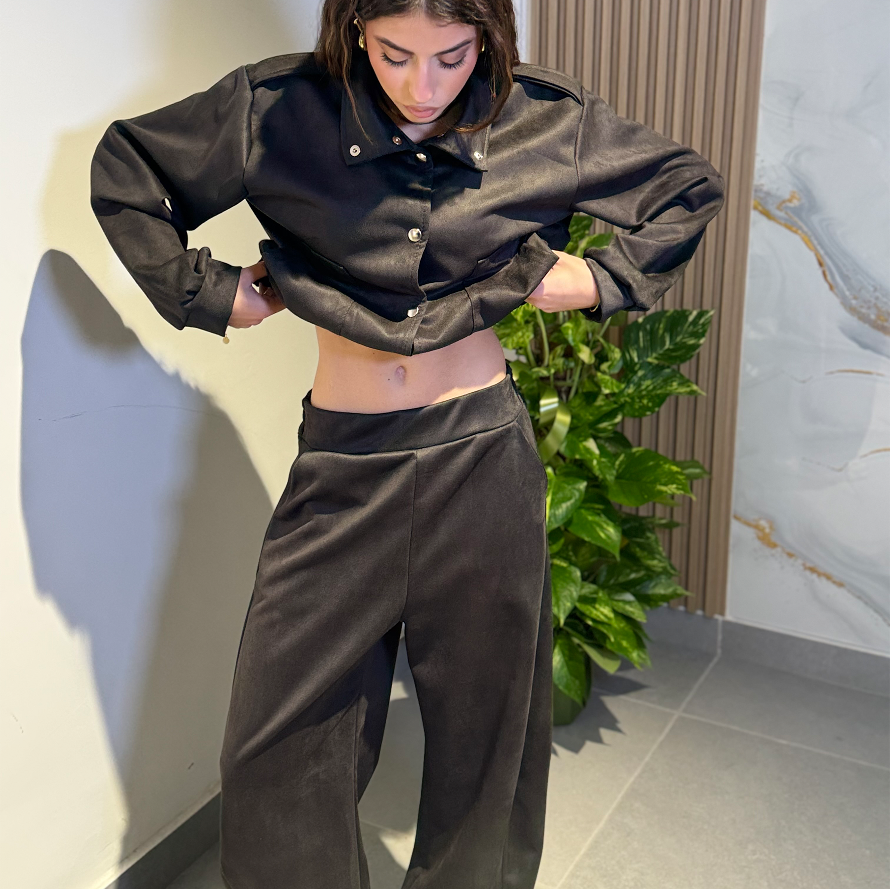 Coordinato Ambra in velluto